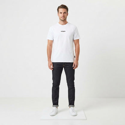 Propaganda t-shirt in cotone manica corta con stampa RIBS sul retro 26ssprts659 bianco
