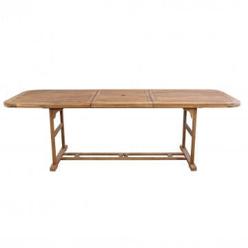 Tavolo rettangolare allungabile 180/240 x 100 cm in legno acacia massiccio