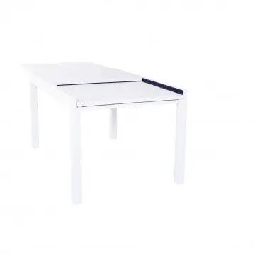 Ausziehbarer Tisch Hawaii aus weißem Aluminium - 135/270 x 90