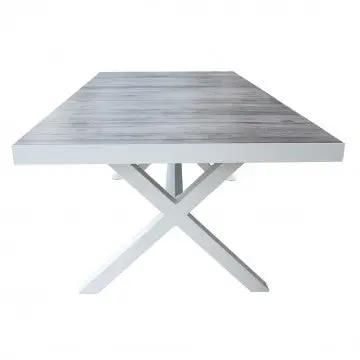 Tisch Mackay 200 x 100 – Aluminiumgestell, Keramikplatte in Holzoptik