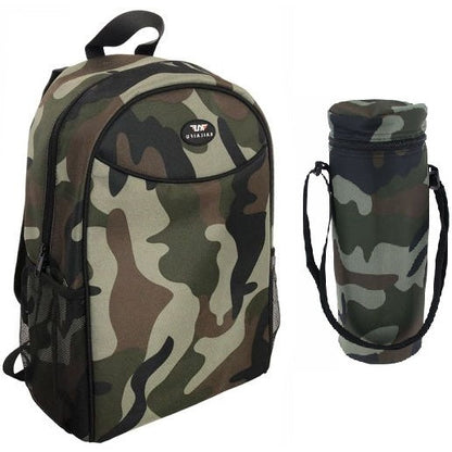 BORSA TERMICA ZAINO TERMICO FRIGO + PORTABOTTIGLIE CAMPEGGIO MARE VIAGGIO PICNIC