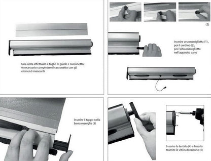 Zanzariera a rullo per finestra con cassonetto da 32mm 100x160cm bianca