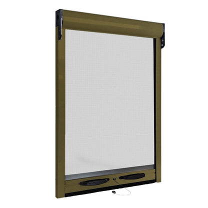 Zanzariera a rullo per finestra con cassonetto da 32mm 140x160cm bronzo