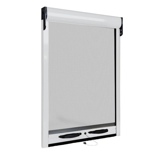 Zanzariera a rullo per finestra scorrevole verticale 140x170cm bianco