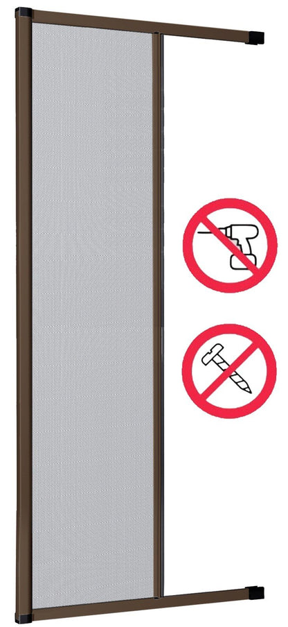 Zanzariera avvolgibile laterale cm 250 x 160 colore marrone con fissaggio ad espansione BAZAR