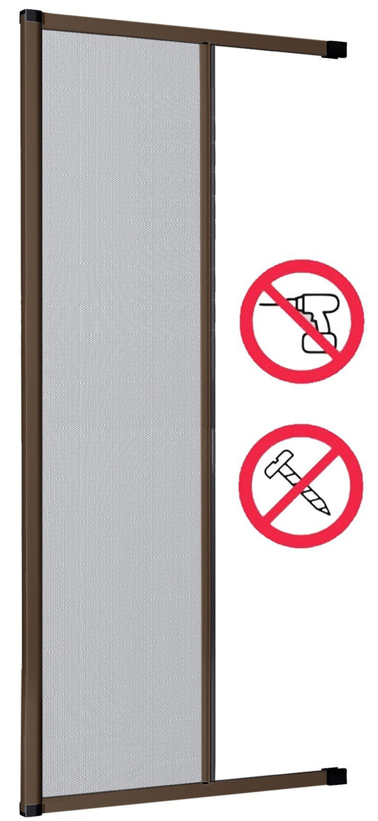 Zanzariera avvolgibile laterale cm 250 x 160 colore marrone con fissaggio ad espansione BAZAR