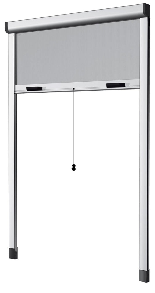 Zanzariera avvolgibile verticale 120 x 170 cm colore bianco con fissaggio ad espansione BAZAR