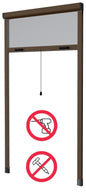 Vertical Retractable Insect Screen 80 x 170 cm brown with BAZAR Expansion Fixing