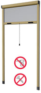 Vertical retractable mosquito net 120 x 170 cm bronze with expansion fixing BAZAR