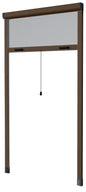 Vertical Retractable Fly Screen 120 x 170 cm brown with ROTO clutch