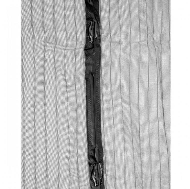 Magnetische Fliegengittertür 140x240 - Universal-Insektenschutz für Türen und Fenster mit Magnetverschluss - Schwarz