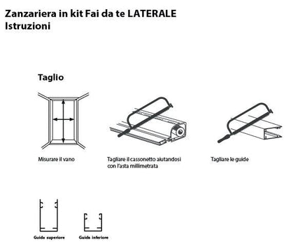 Zanzariere a rullo con cassonetto da 32mm apertura laterale 150x250 bianca