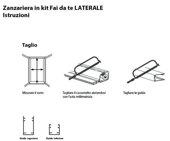 Zanzariere a rullo con cassonetto da 32mm apertura laterale 160x250 bianca