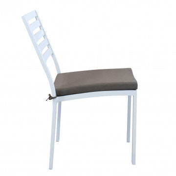 Stuhl Formentera mit Kissen - Aluminium und Textil, 46 x 62 x 84 cm H