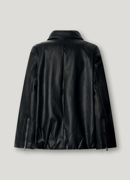 Pepe Jeans giacca in pelle sintetica Lina PL4024525 nera