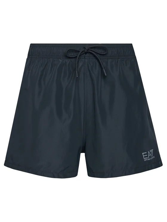 EA7 Emporio Armani Costume Boxer Uomo Nero Argento Logo - 7M001677 AF13019 MC026