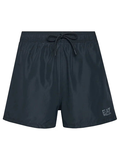 EA7 Emporio Armani Costume Boxer Uomo Nero Argento Logo - 7M001677 AF13019 MC026