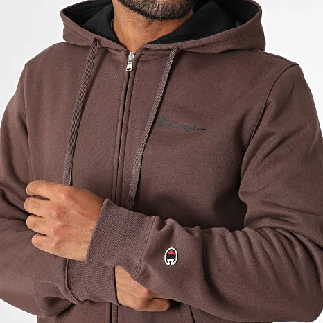 Champion Tuta Sportiva Uomo Full Zip Cappuccio 221658-MS578 Cioccolato - Completo Sportivo