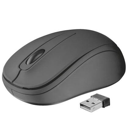 Trust Ziva Kabellose optische Maus 3 Tasten beidhändig optisch 1000 dpi Schwarz PC